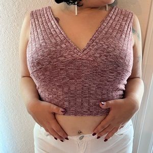 Rose pink crop top
